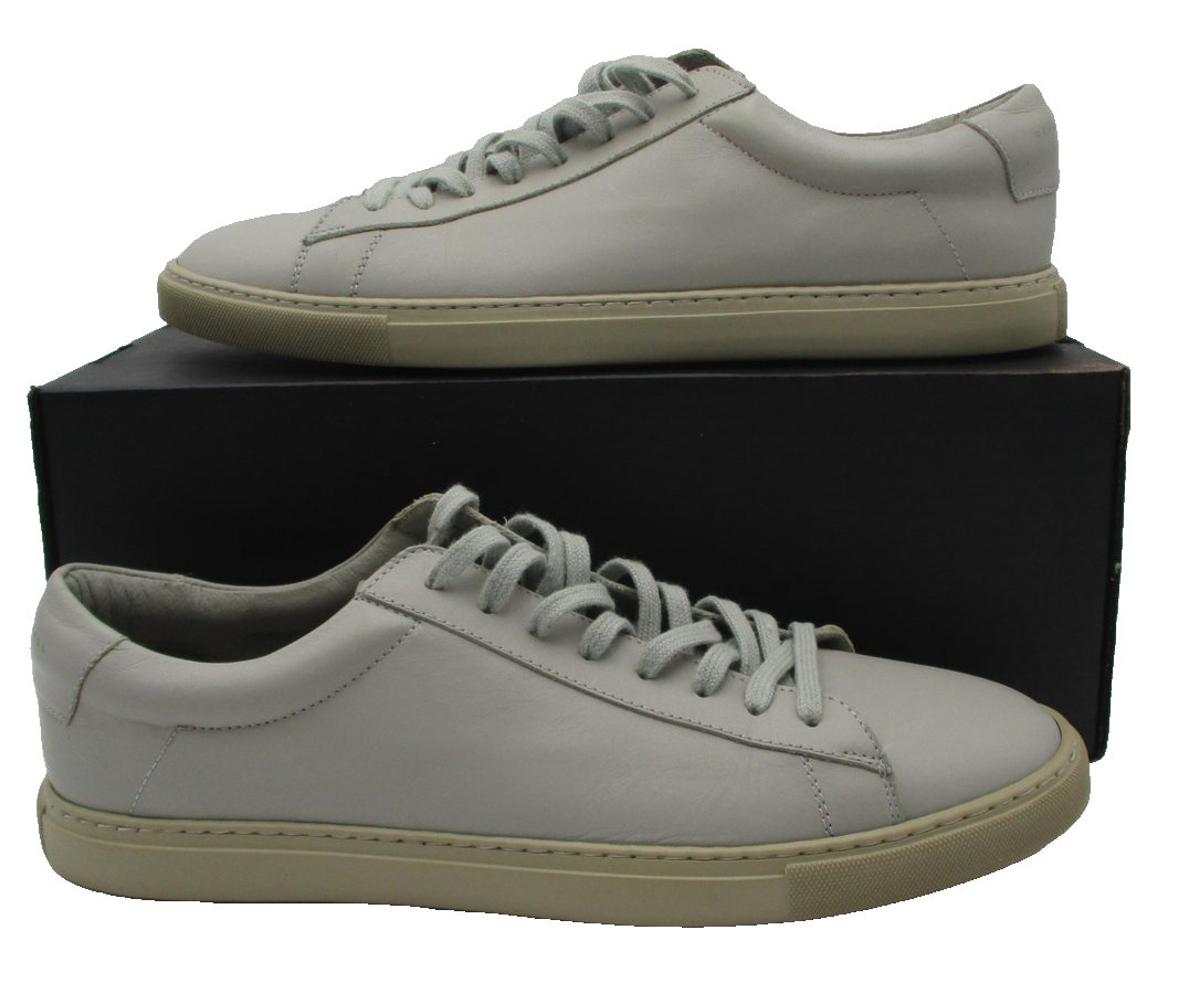 Oliver Cabell Shoes Mens Size 10 Gray Leather Low Top Made In Italy Sneakers 1F70