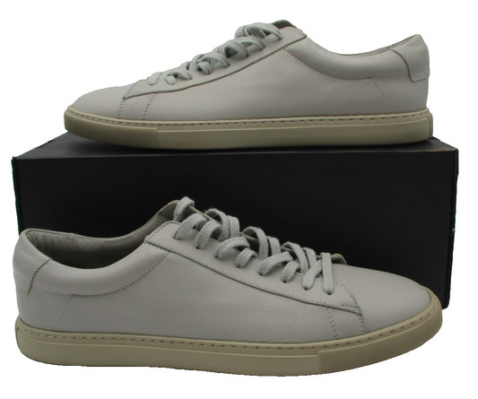Oliver Cabell Shoes Mens Size 10 Gray Leather Low Top Made In Italy Sneakers 1F70