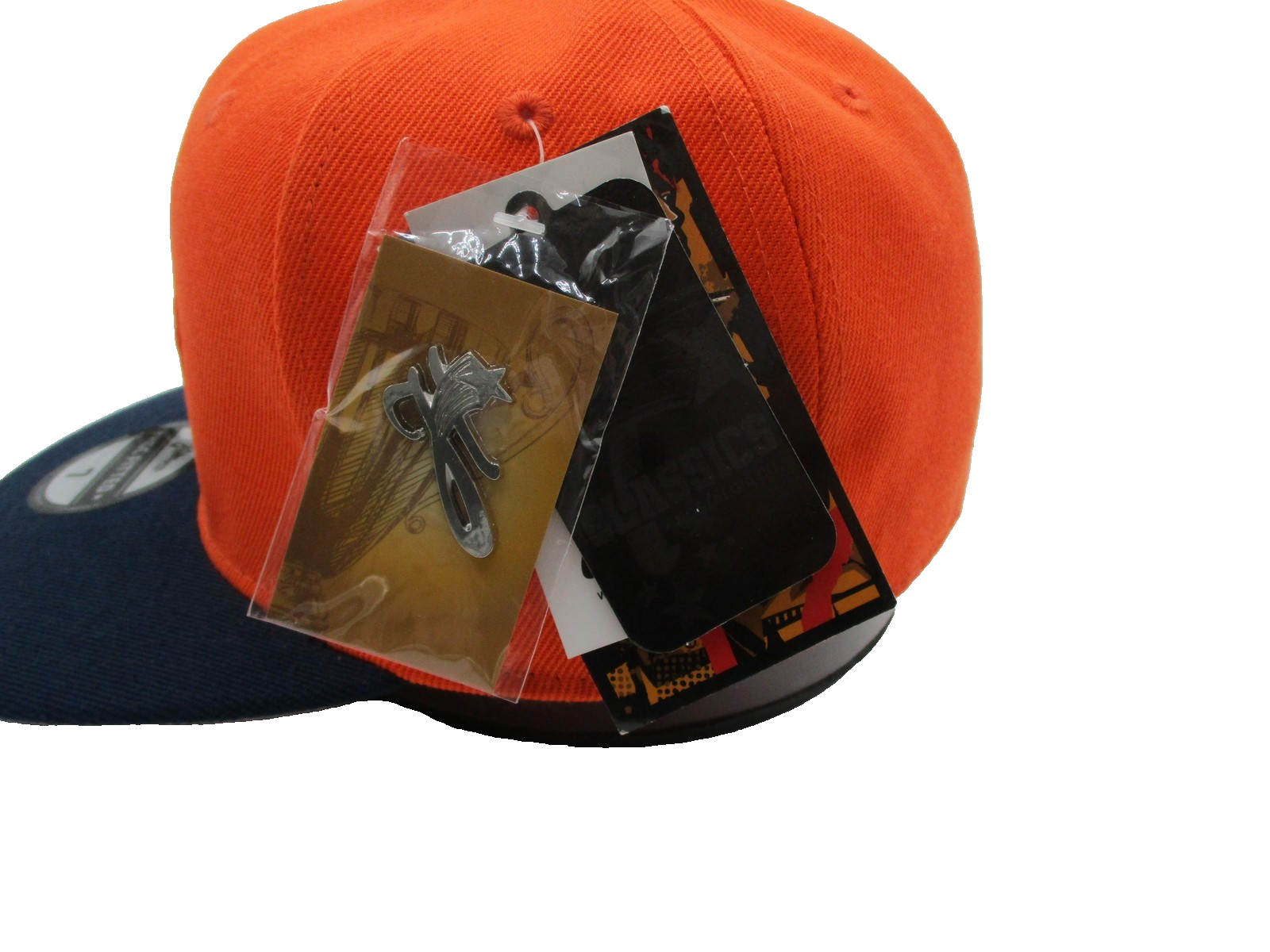 Detroit Stars Hat Cap Fitted Mens 7 Orange Navy Negro Leagues Baseball Headgear1
