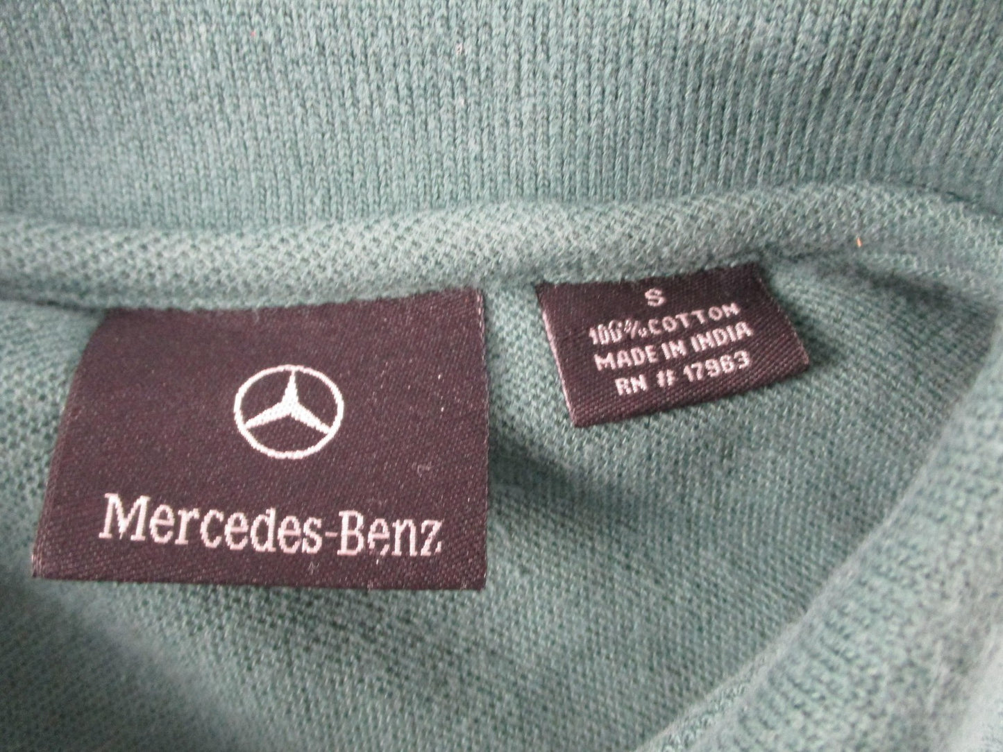 Mercedes-Benz Polo Shirt Mens Small Green Short Sleeve Automotive Logo3