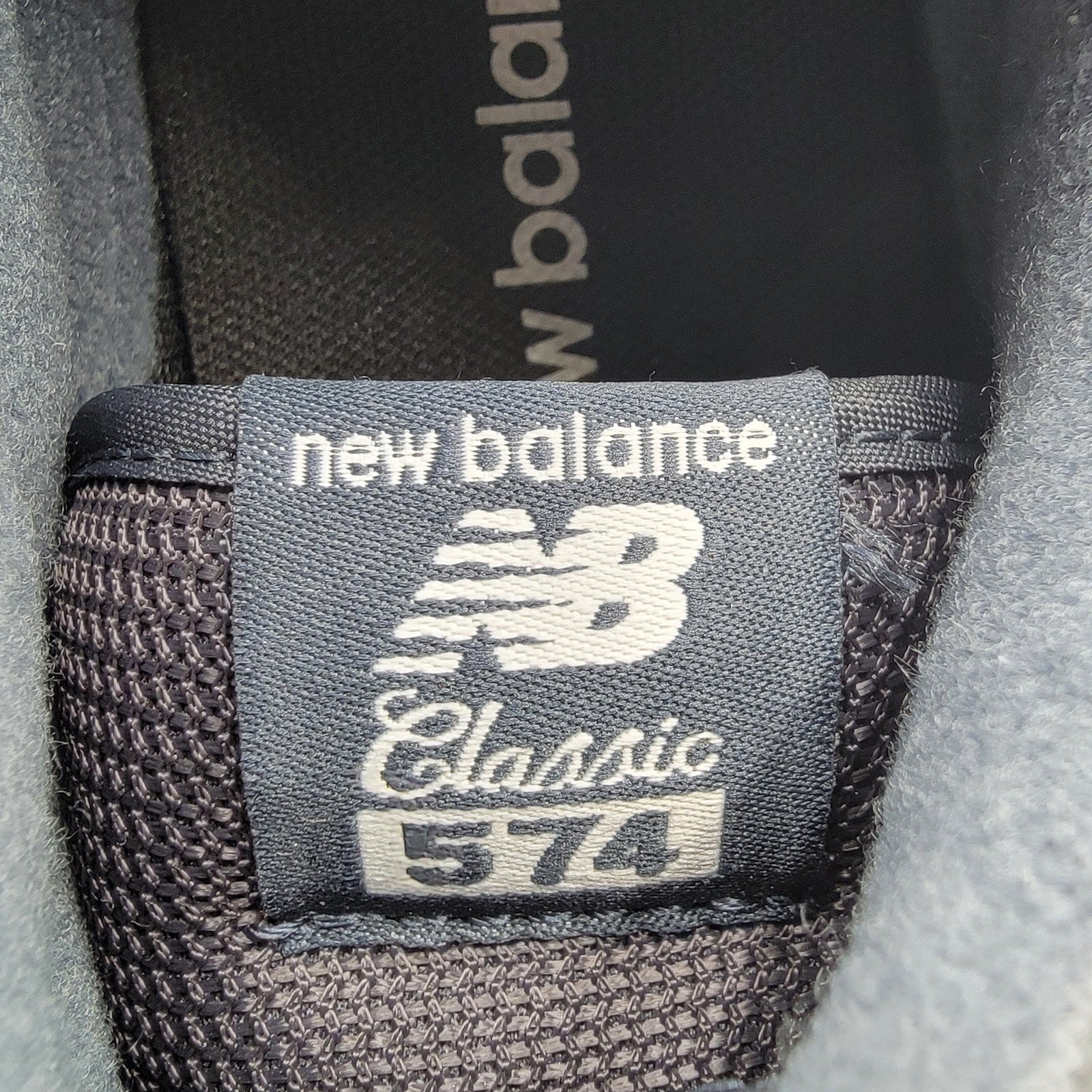 New Balance 574 Classic Blue Leather Sneakers  Sz 4Y/5.5W6