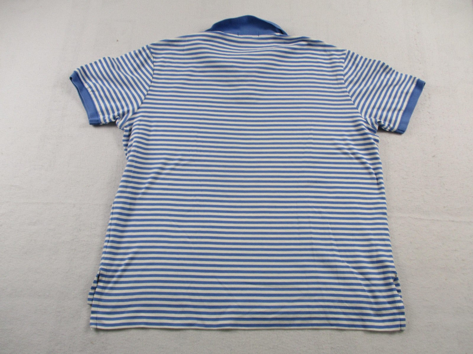 Polo By Ralph Lauren Polo Shirt Mens XL Blue White Striped Cotton Logo Casual6