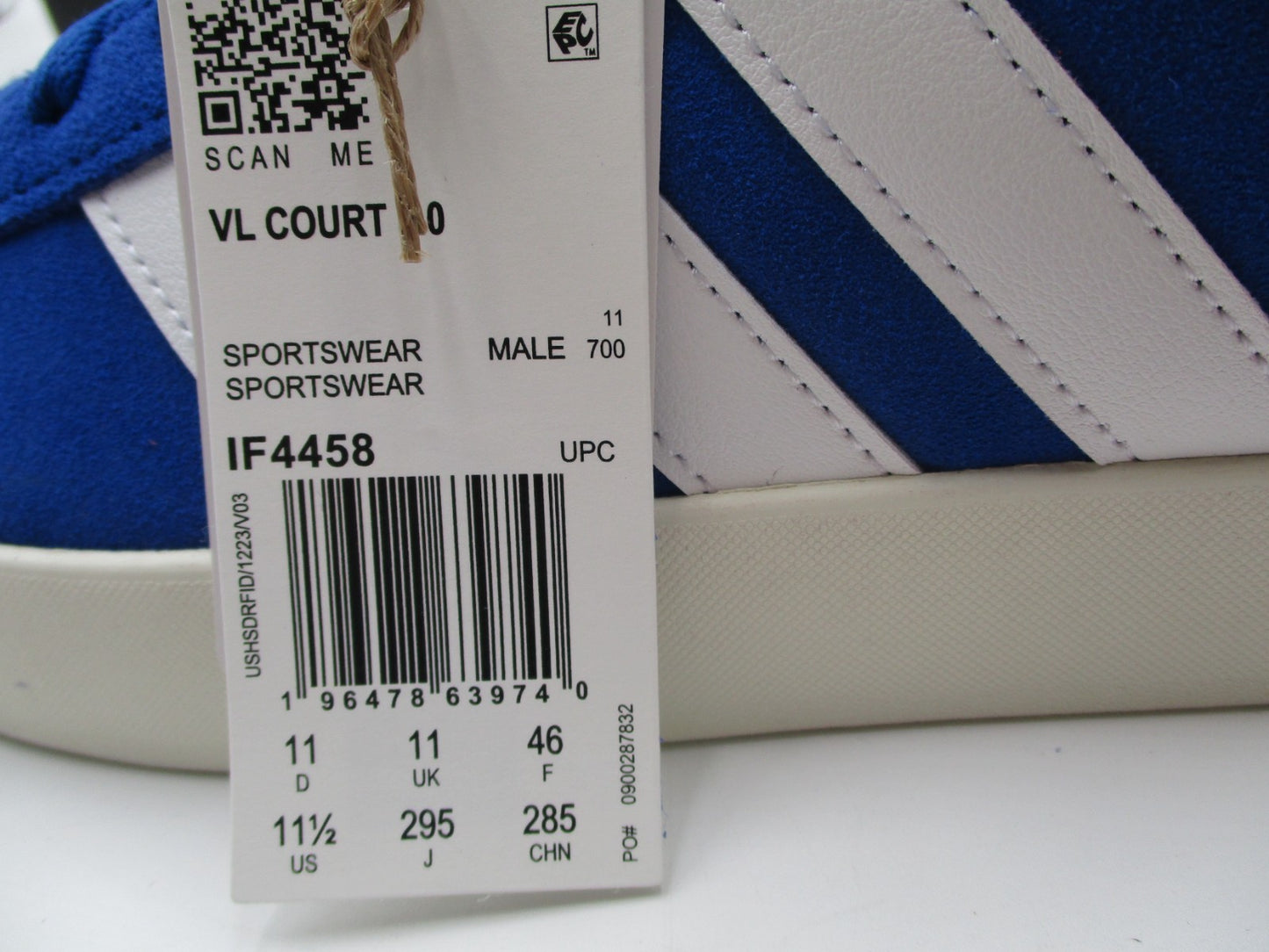 Adidas VL Court 3.0 Royal Blue White Men’s Sneakers Size 11.5 IF4458 New12