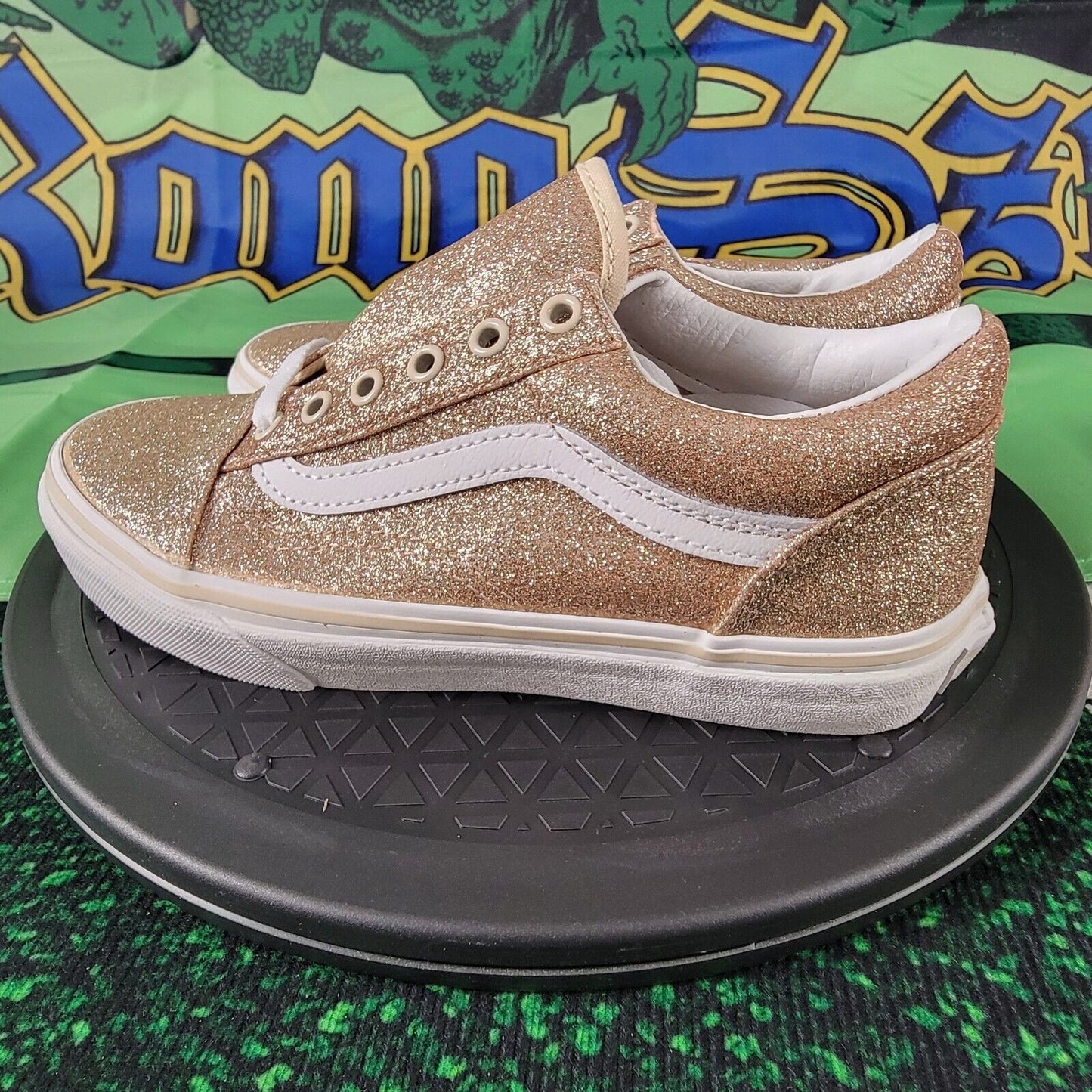 Vans Old Skool Unisex Kids Brazilian Sand & White Skate Shoes Sz 3K VN0A4BUU0GM11