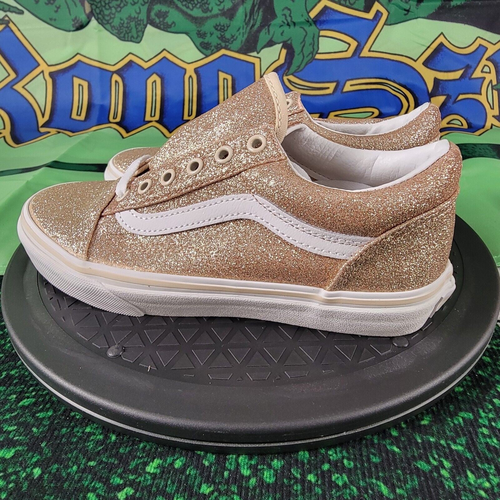 Vans Old Skool Unisex Kids Brazilian Sand & White Skate Shoes Sz 3K VN0A4BUU0GM11