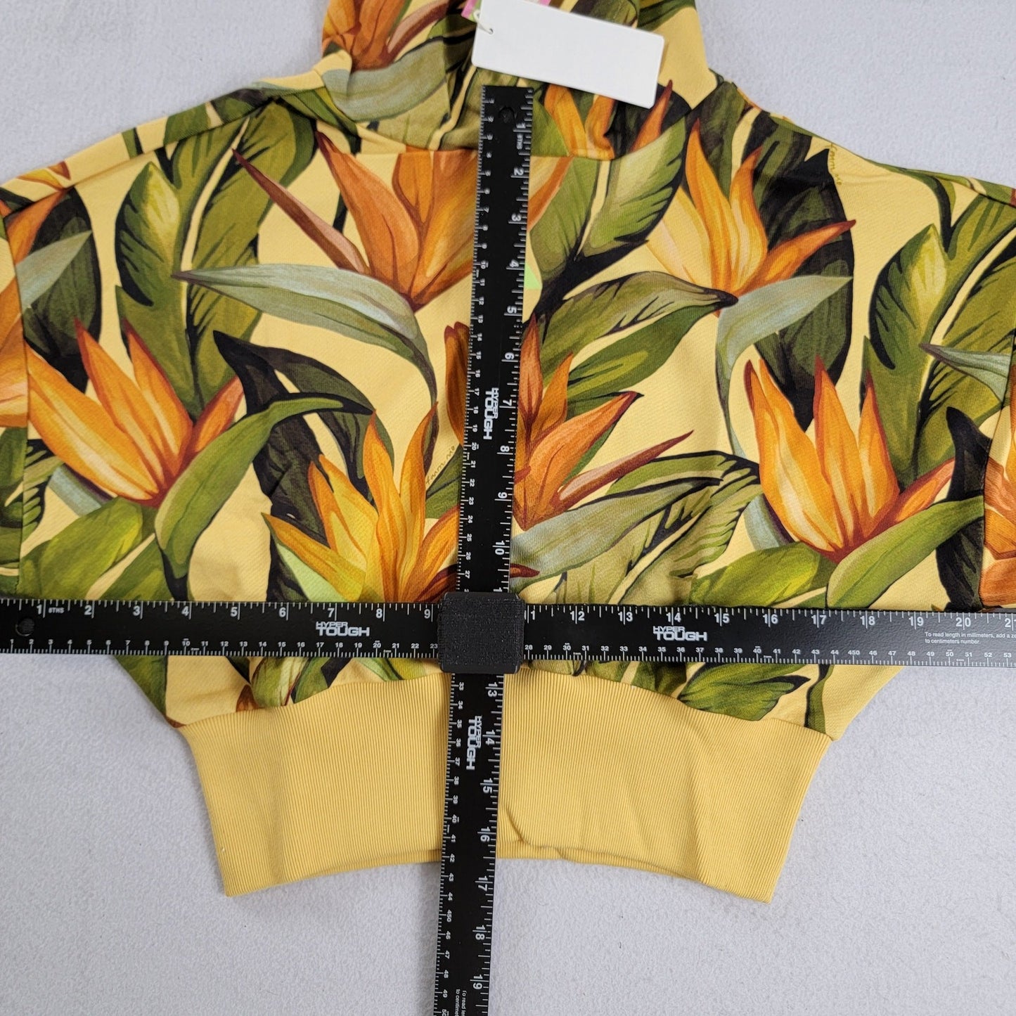 Adidas x Farm Rio Wmns Crop Top Hoodie Yellow Sz S JD6282 (869-871)6