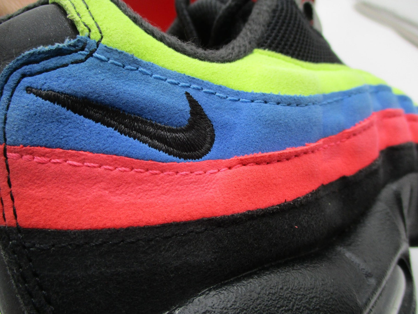 Nike Air Max 95 Shoes Youth Size 5Y Black Volt Blue Red Green DZ5635001 1F912
