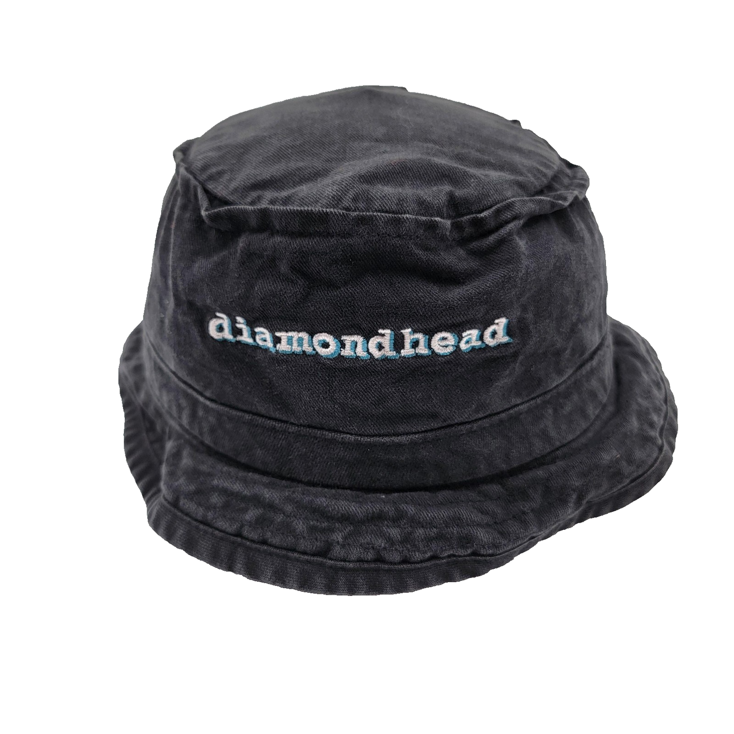 Diamondhead Hat Cap Bucket Black Washed Cotton Embroidered Logo Casual Mens0