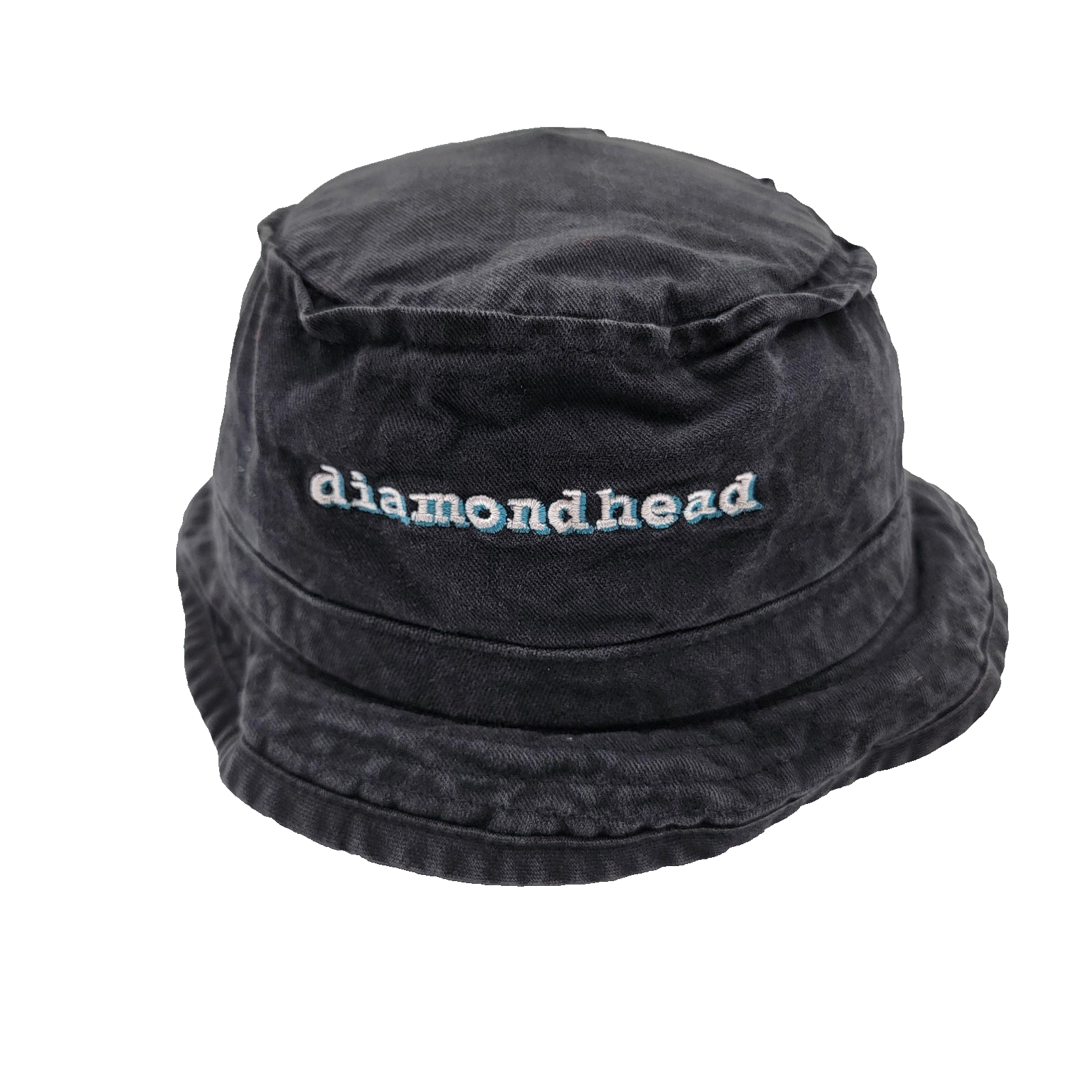 Diamondhead Hat Cap Bucket Black Washed Cotton Embroidered Logo Casual Mens0