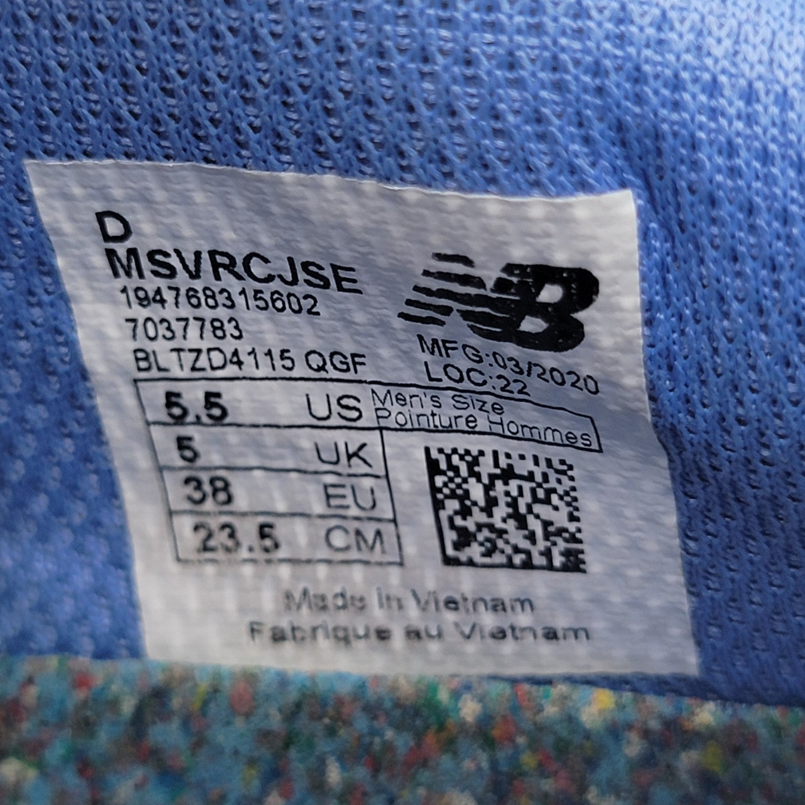 New Balance X Jaden Smith Vision Racer Mens Sz 5.5 Wavy Baby Blue MSVRCJSE
