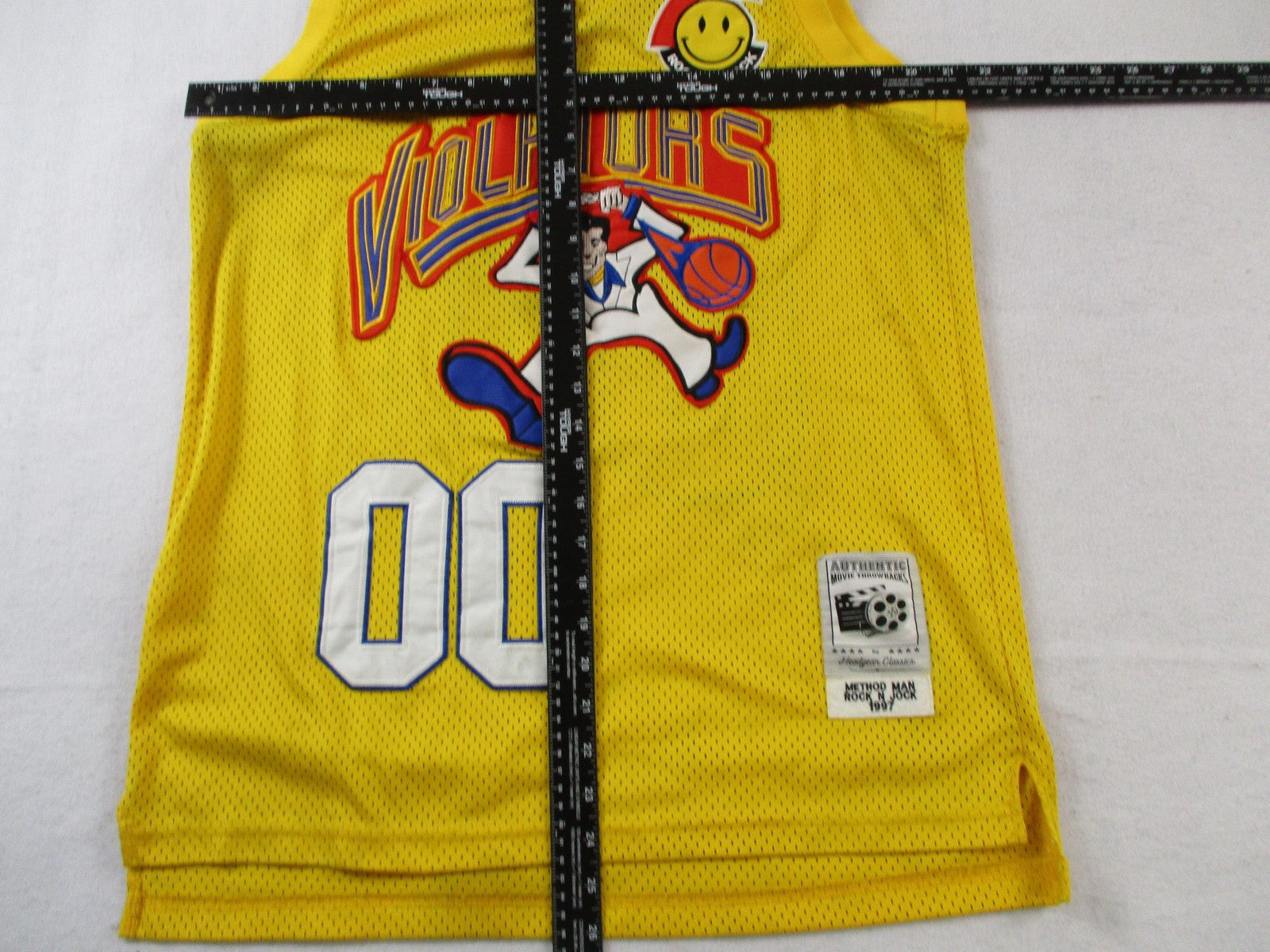 90's Headgear Classics Jersey Mens Medium Yellow Method Man MTV Rock N Jock 148610