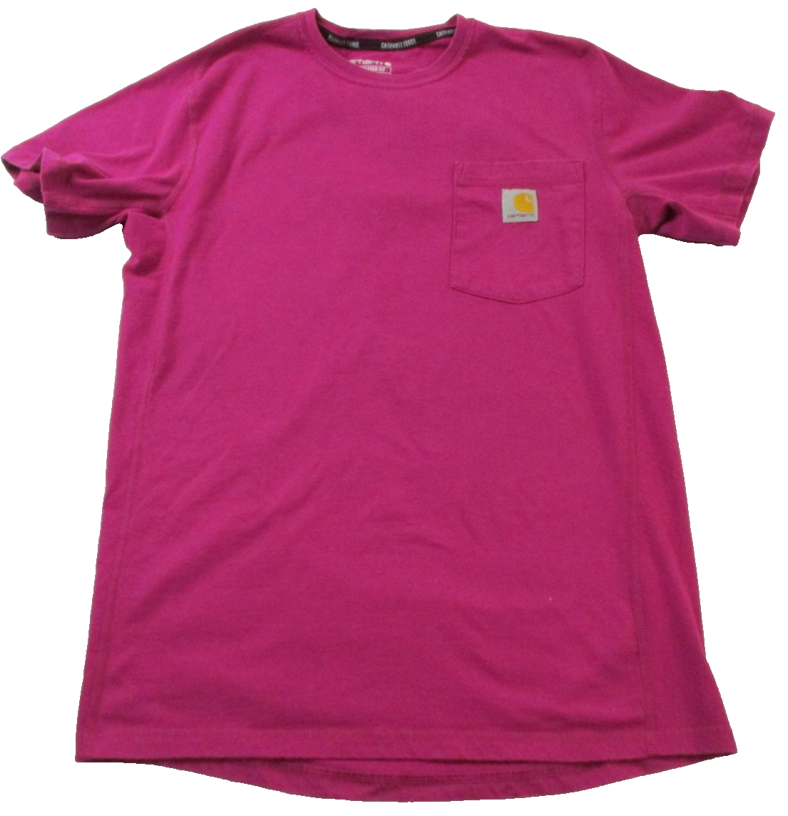 Carhartt Force Shirt Mens Small Pink Pocket Relaxed Fit Workwear TShirt Tee0