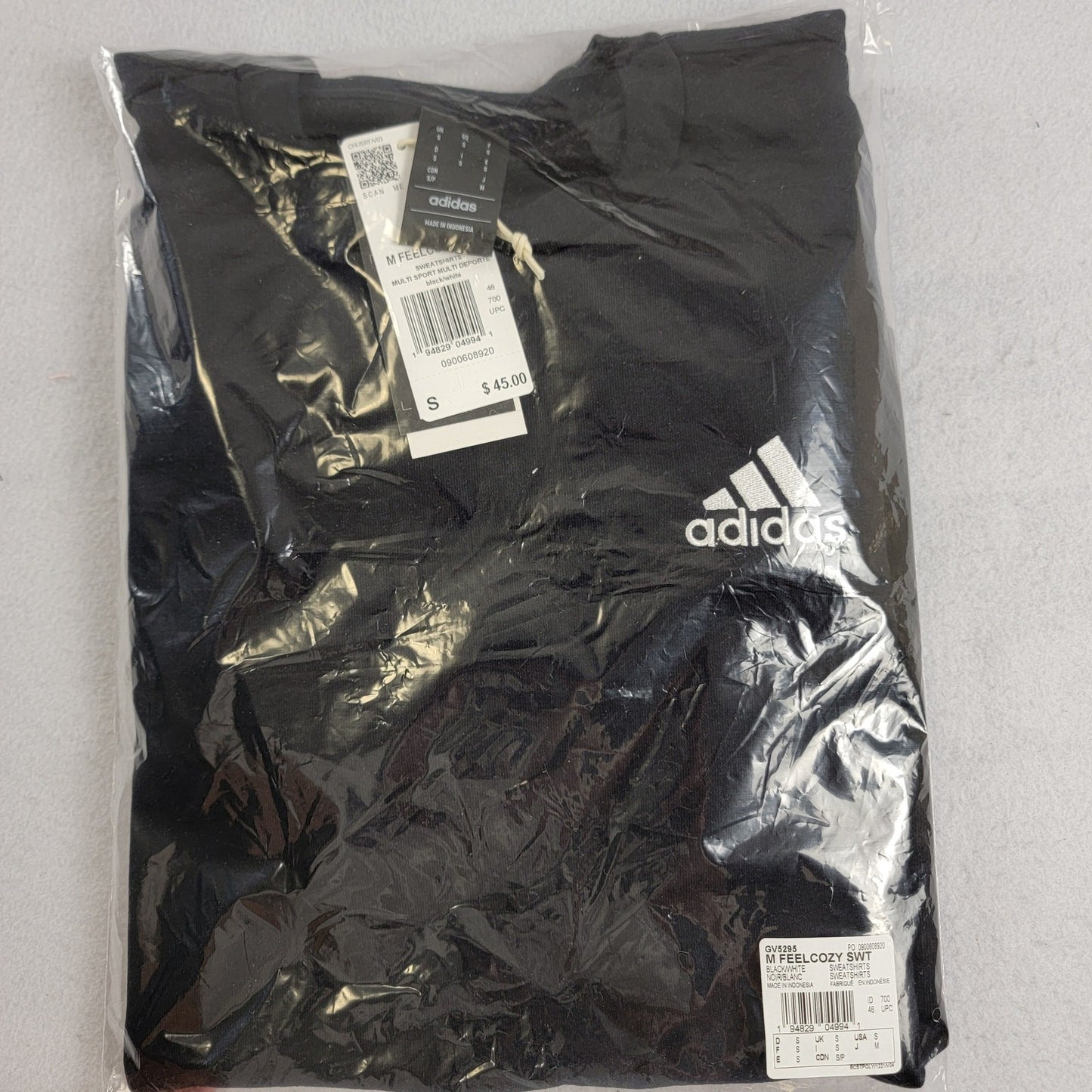 Adidas Mens Feelcozy Sweatshirt Black Sz S GV5295 (857-859)7