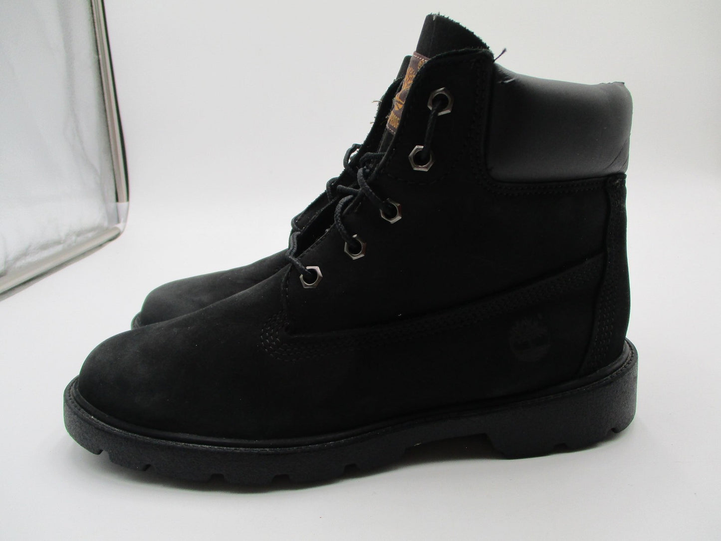 Timberland 10910 Junior Boots Youth Size 5.5M Black Waterproof Leather Combat2