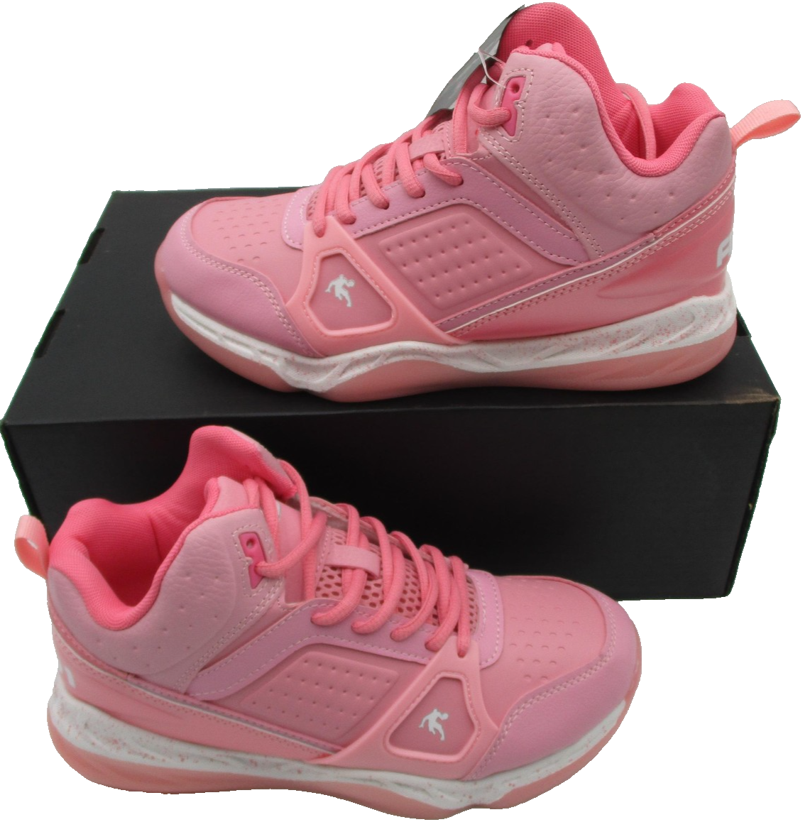 AND1 Shoes Kids Size 5 Pink Mid Top Basketball Sneakers Athletic GGA143GX001 1S12