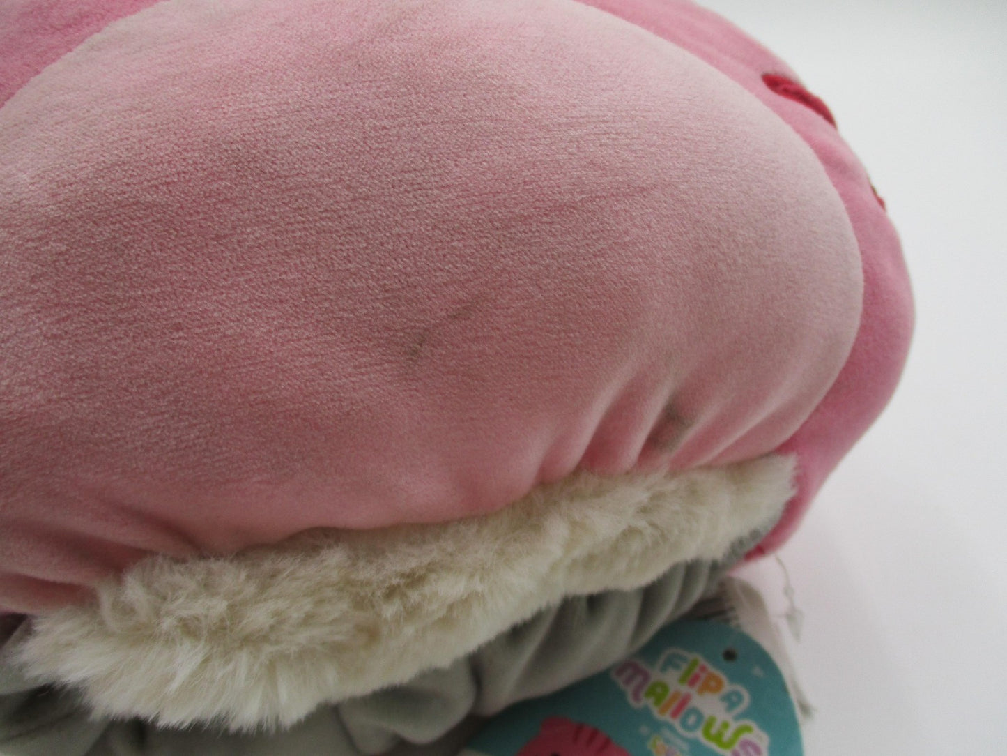 Squishmallows FlipaMallows Geraldine Malu Cat Plush Small Pink Gray Reversible8