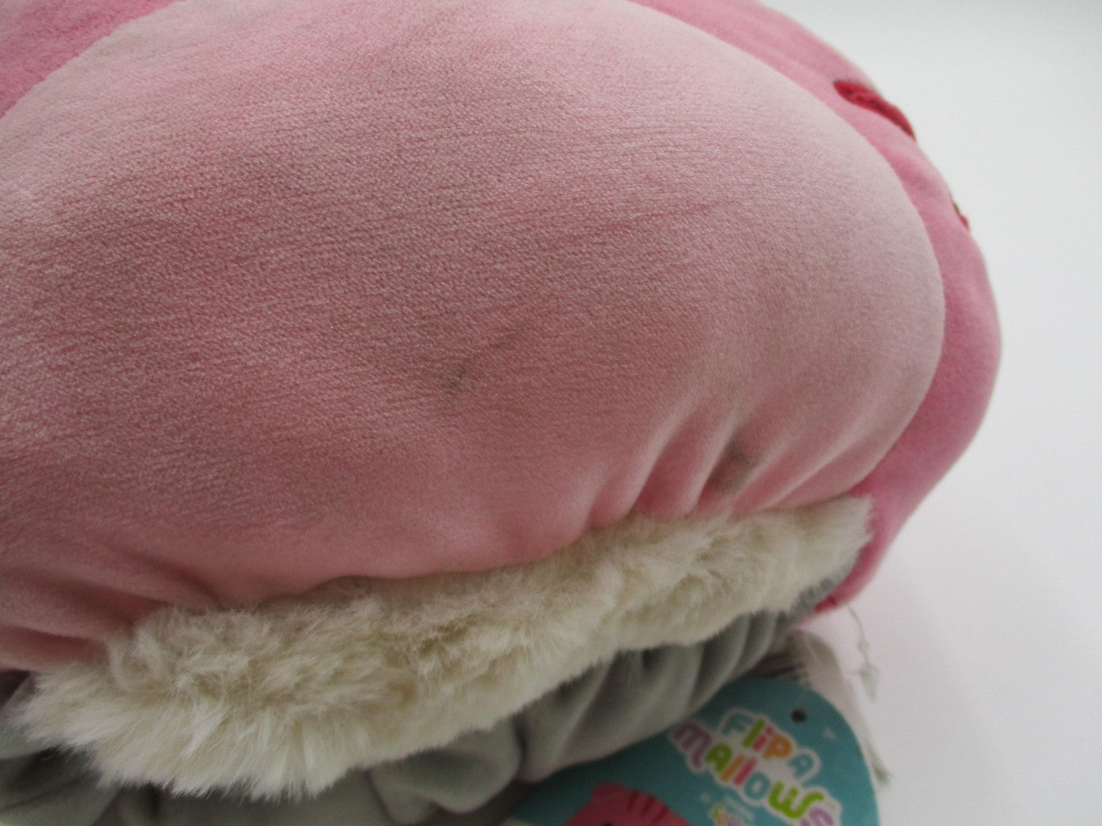 Squishmallows FlipaMallows Geraldine Malu Cat Plush Small Pink Gray Reversible8