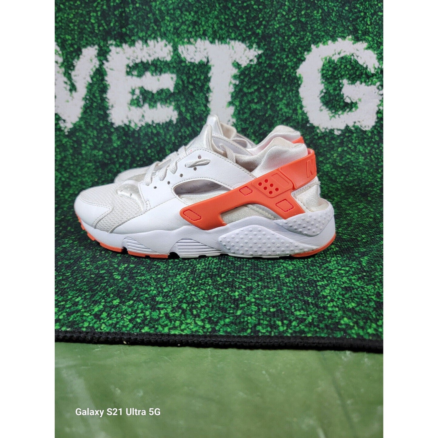Girls' Nike Air Huarache Run White Racer Pink Running Shoes GS 654280108 sz 7y2