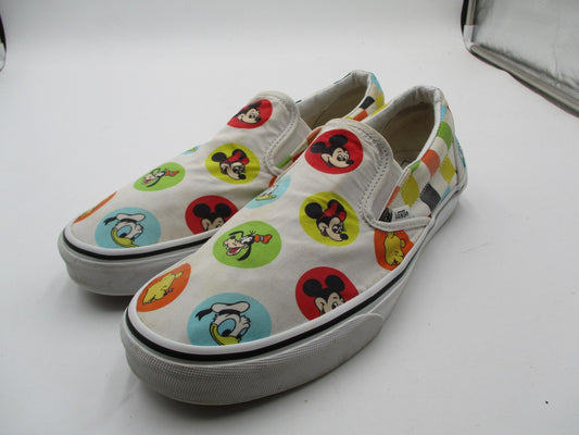 Vans Disney Classic Slip-On Shoes Mens Size 11 Multicolor Mickey Cartoon 7213560
