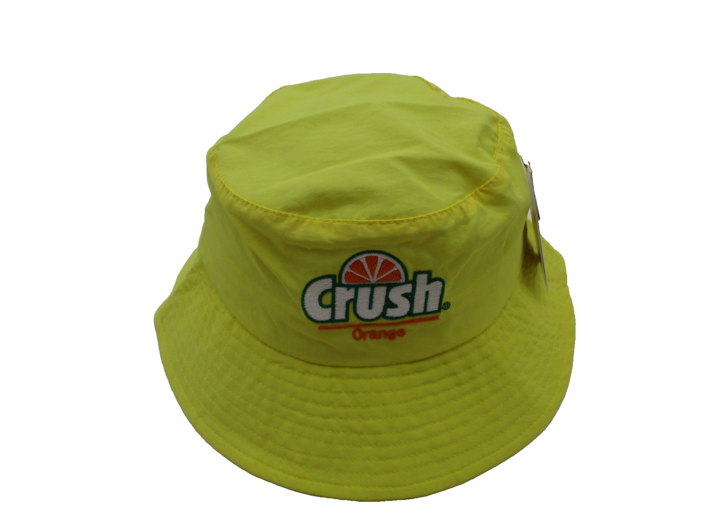 Crush Orange Soda Logo Bucket Hat NWT Yellow Nylon CultureFly One Size1