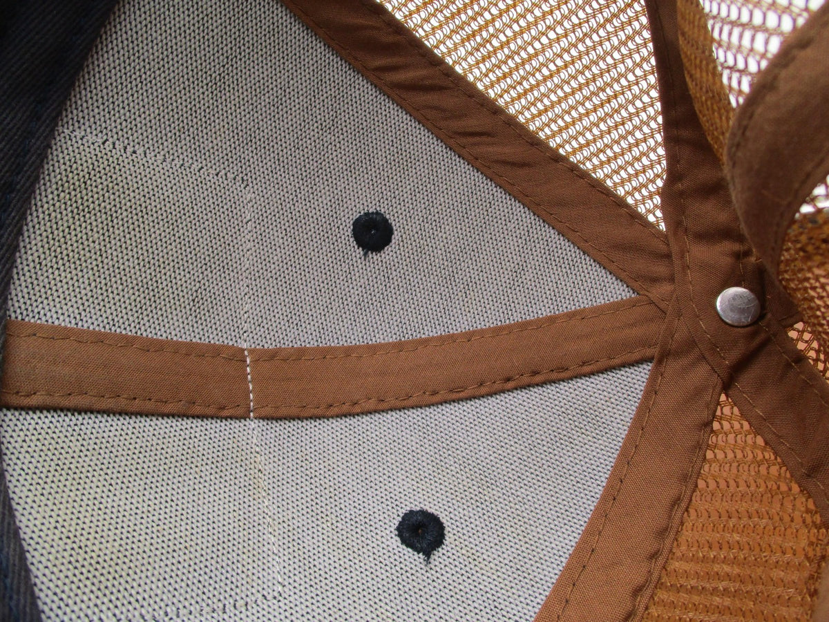 Orvis Hat Cap Snap Back Mens One Size Gray Brown Trucker Mesh Tackle Patch10