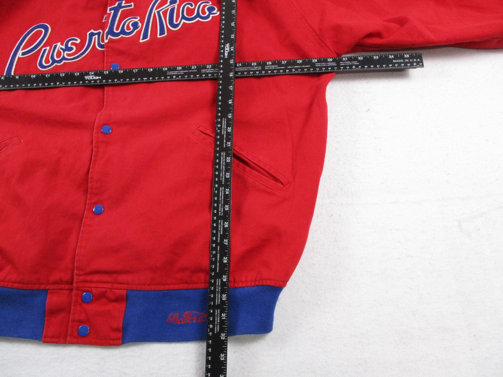 Puerto Rico Jacket Mens 5XL Red Baseball Stall & Dean Satin Snap Front8