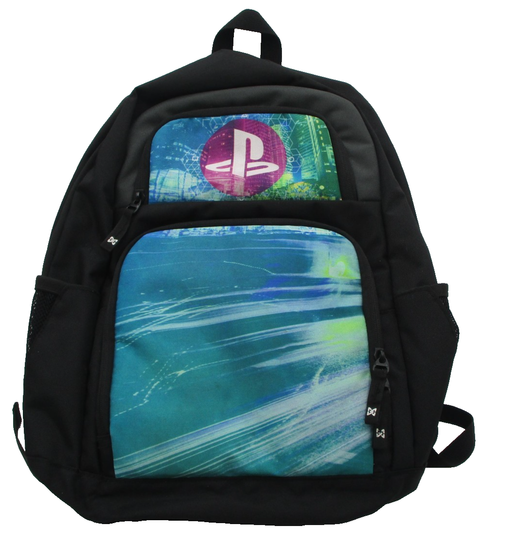 Makerwear PlayStation Backpack Black Blue Gamer Laptop Bag MW16404004SNPS0
