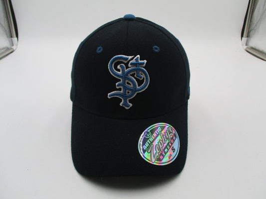 Saints Hat Cap Fitted Mens Small Blue Zephyr Stretch Fit Embroidered Script0