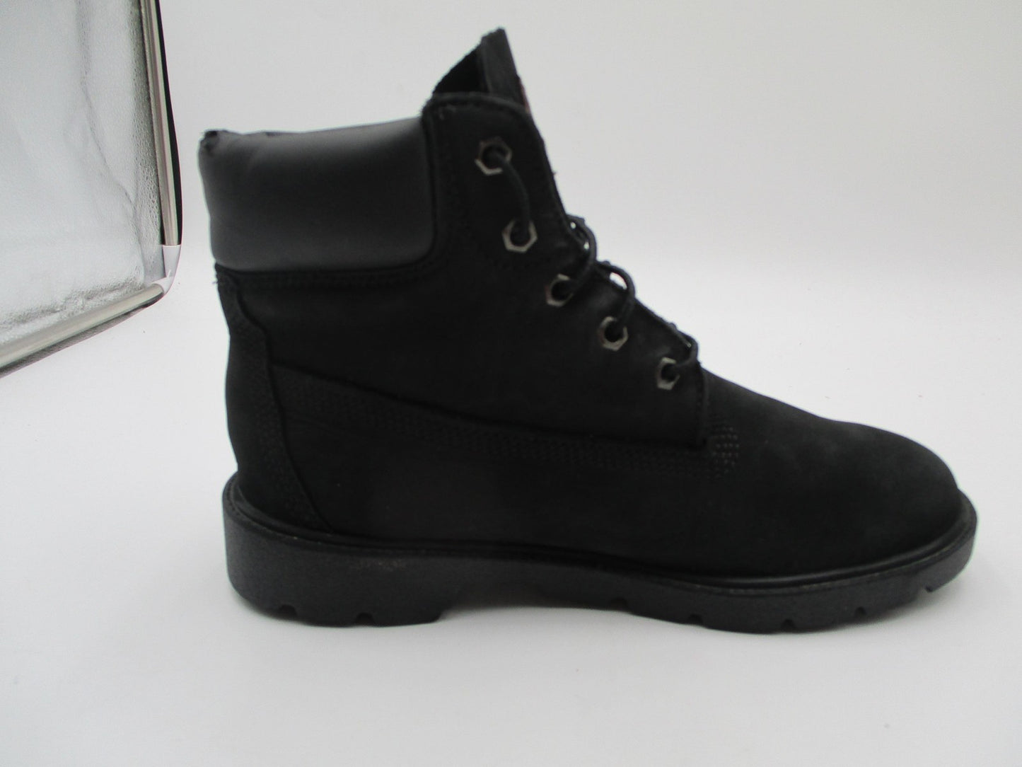 Timberland 10910 Junior Boots Youth Size 5.5M Black Waterproof Leather Combat7