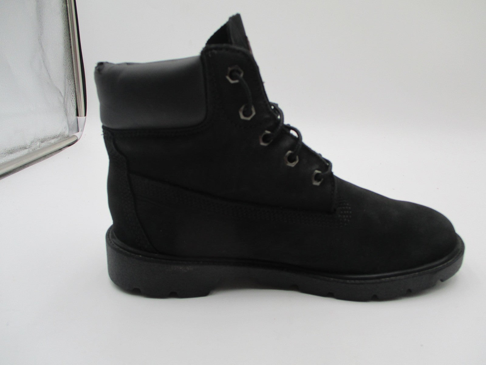 Timberland 10910 Junior Boots Youth Size 5.5M Black Waterproof Leather Combat7