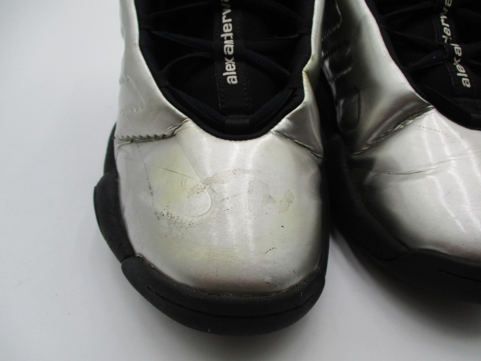 Adidas Alexander Wang Puff Trainer Shoes Mens Size 10.5 Silver Black Sneaker 1J810