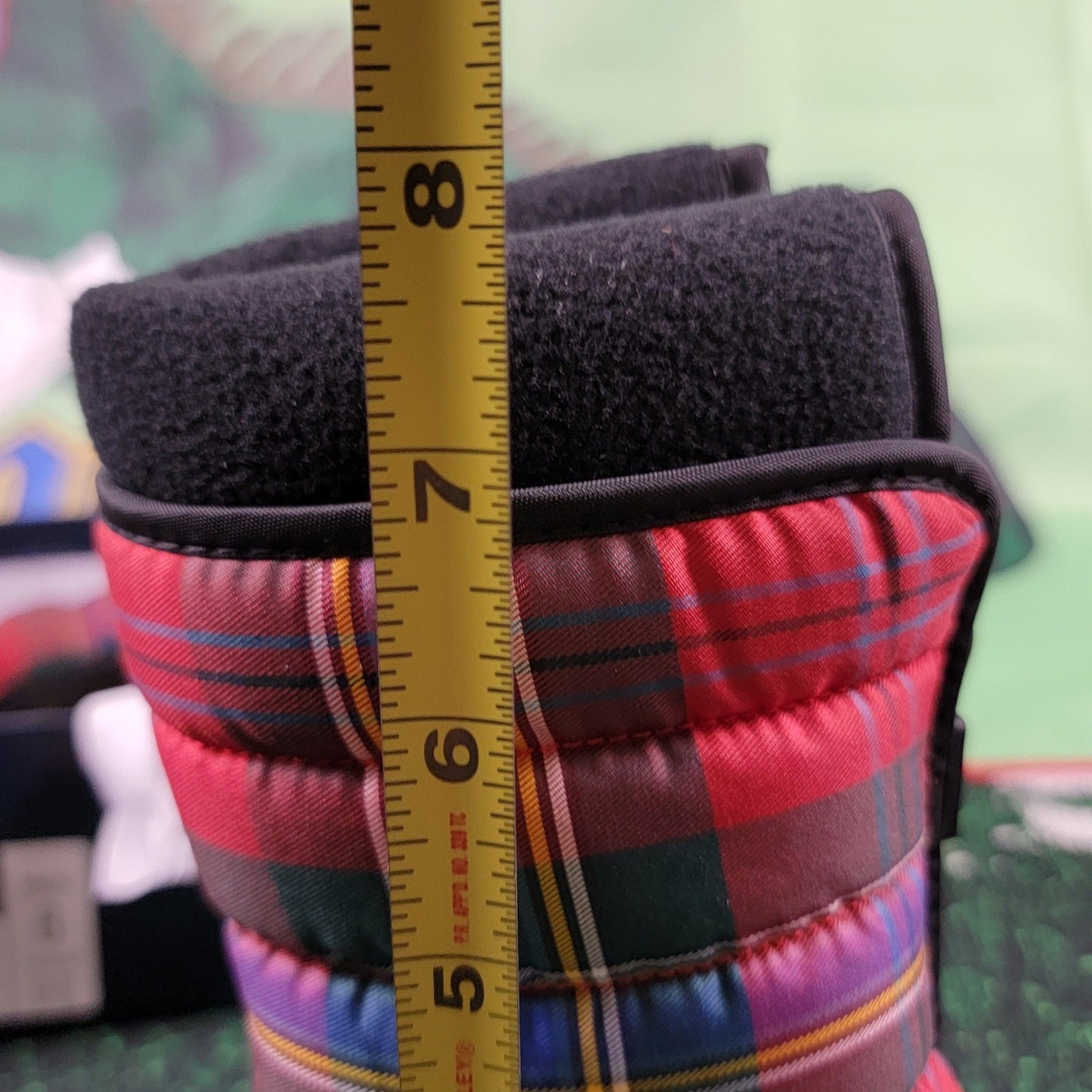 Polo Ralph Lauren Vancouver Zip Red Multi Plaid Toddler Boots Sz 68