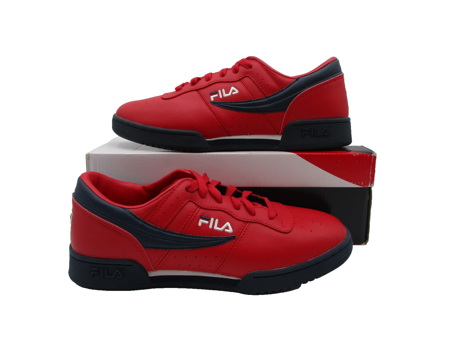 Fila Original Fitness Shoes Mens Size 10.5 Red Navy White Casual Sneakers0