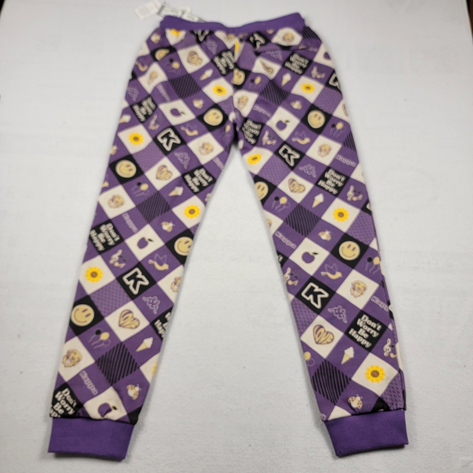 Kappa Logo Edmar Fleece Jogger Purple Mens Sz L