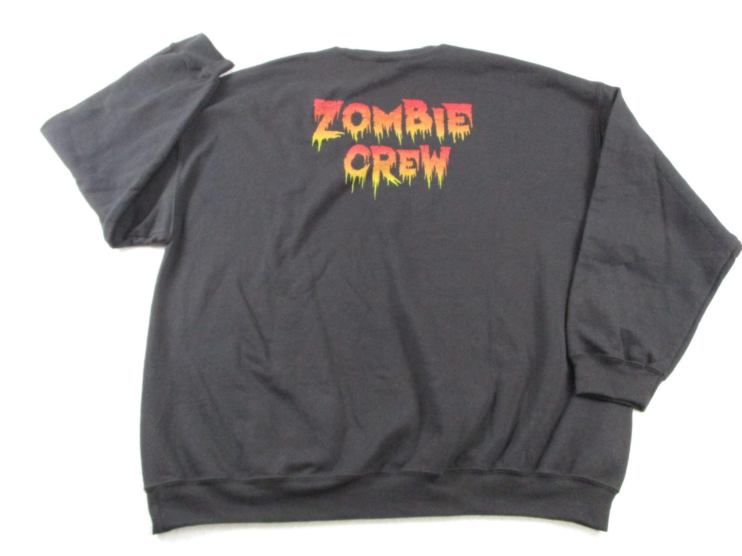 Gildan Heavy Blend Sweatshirt Mens 3XL Black Boo At Night Zombie Crew Graphic1