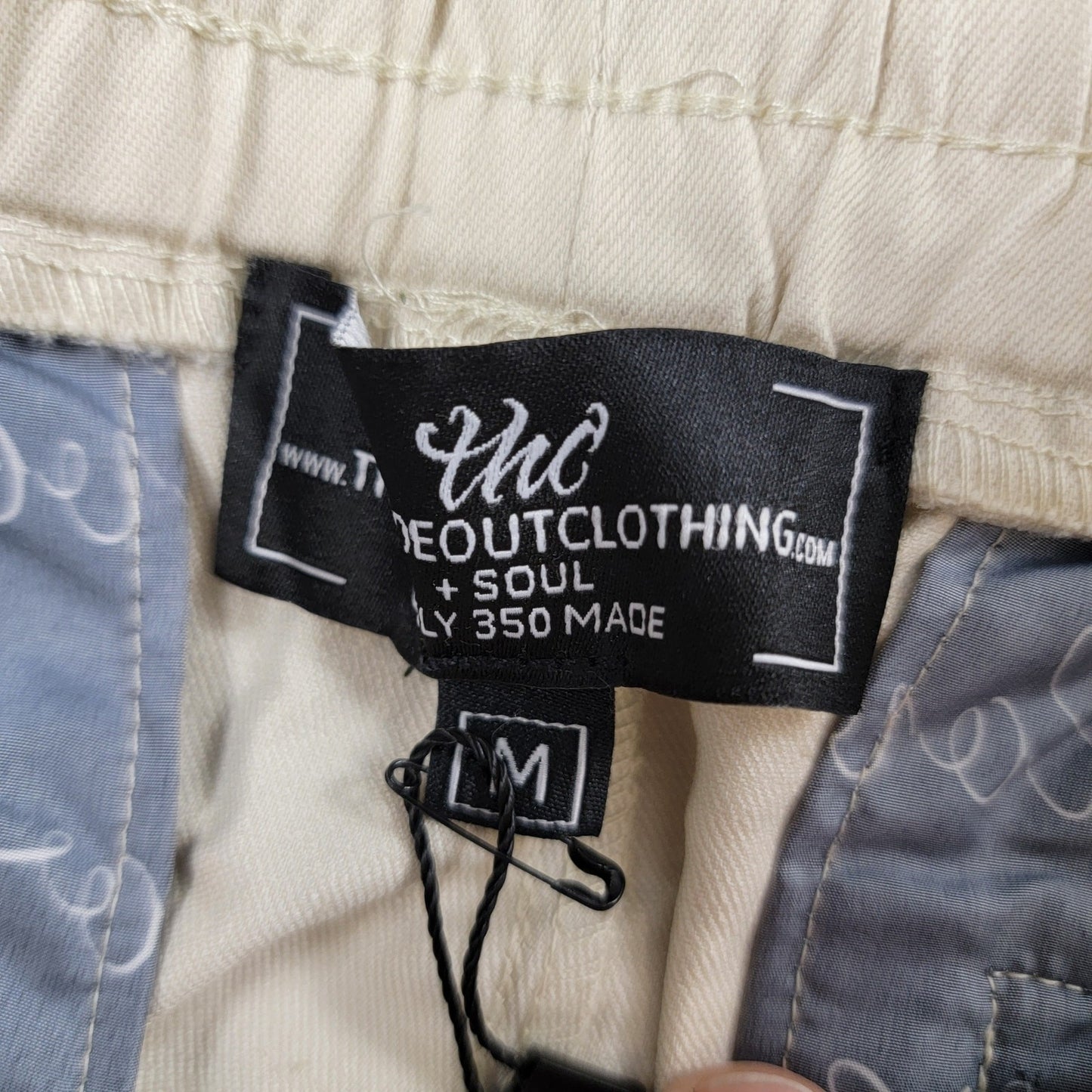 The Hideout Clothing Pants Set Medium Black Cream Cargo Joggers NWT