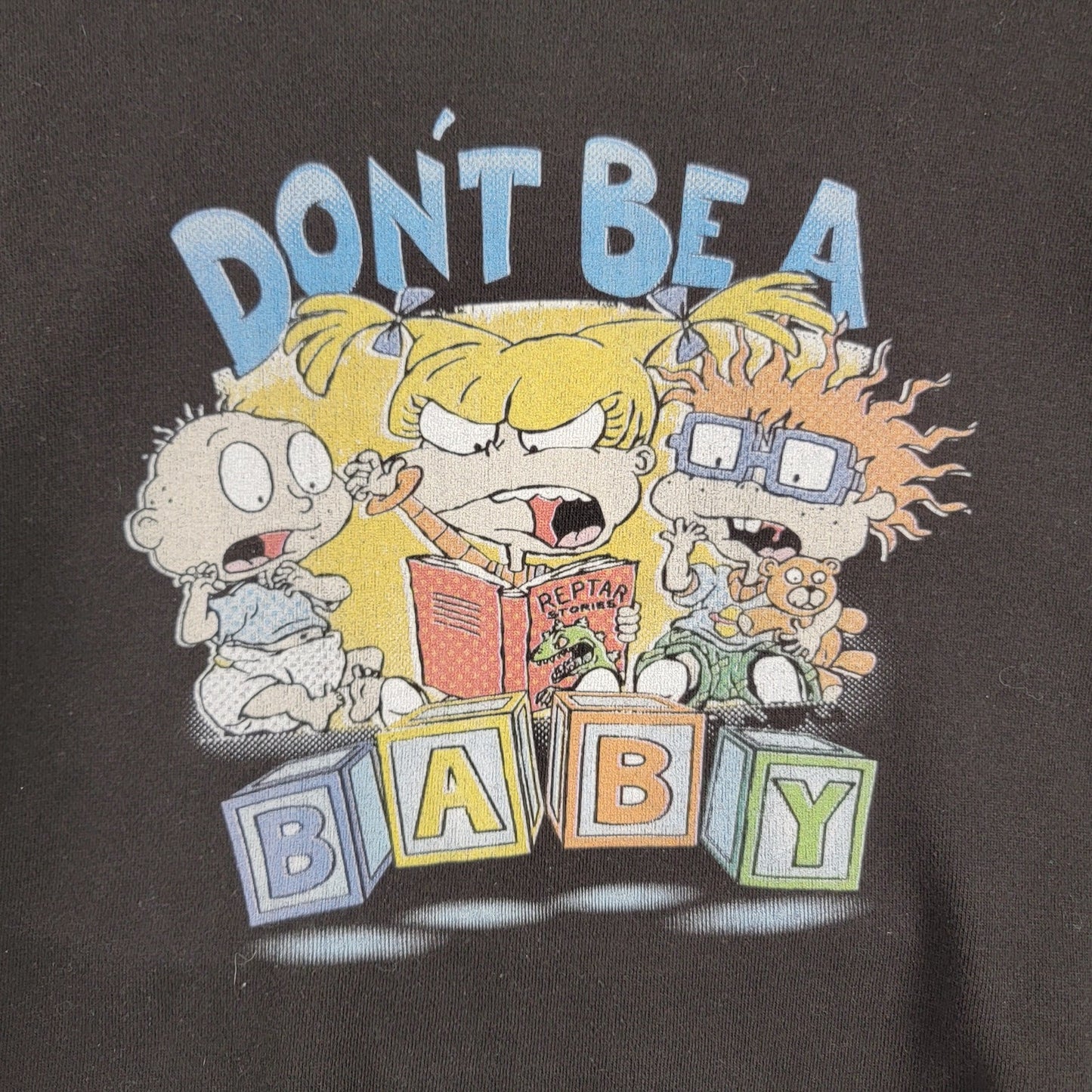 Rugrats Vintage Pullover Black  Delta Tag Sz 2XL Mens