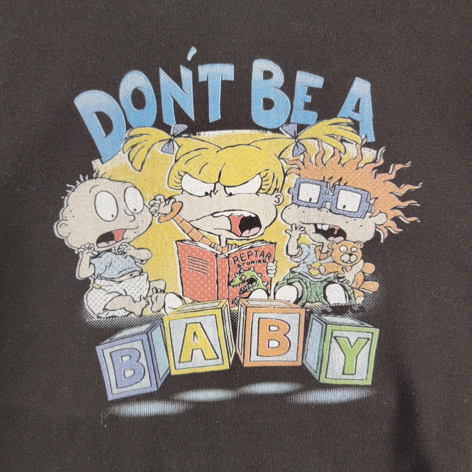 Rugrats Vintage Pullover Black  Delta Tag Sz 2XL Mens