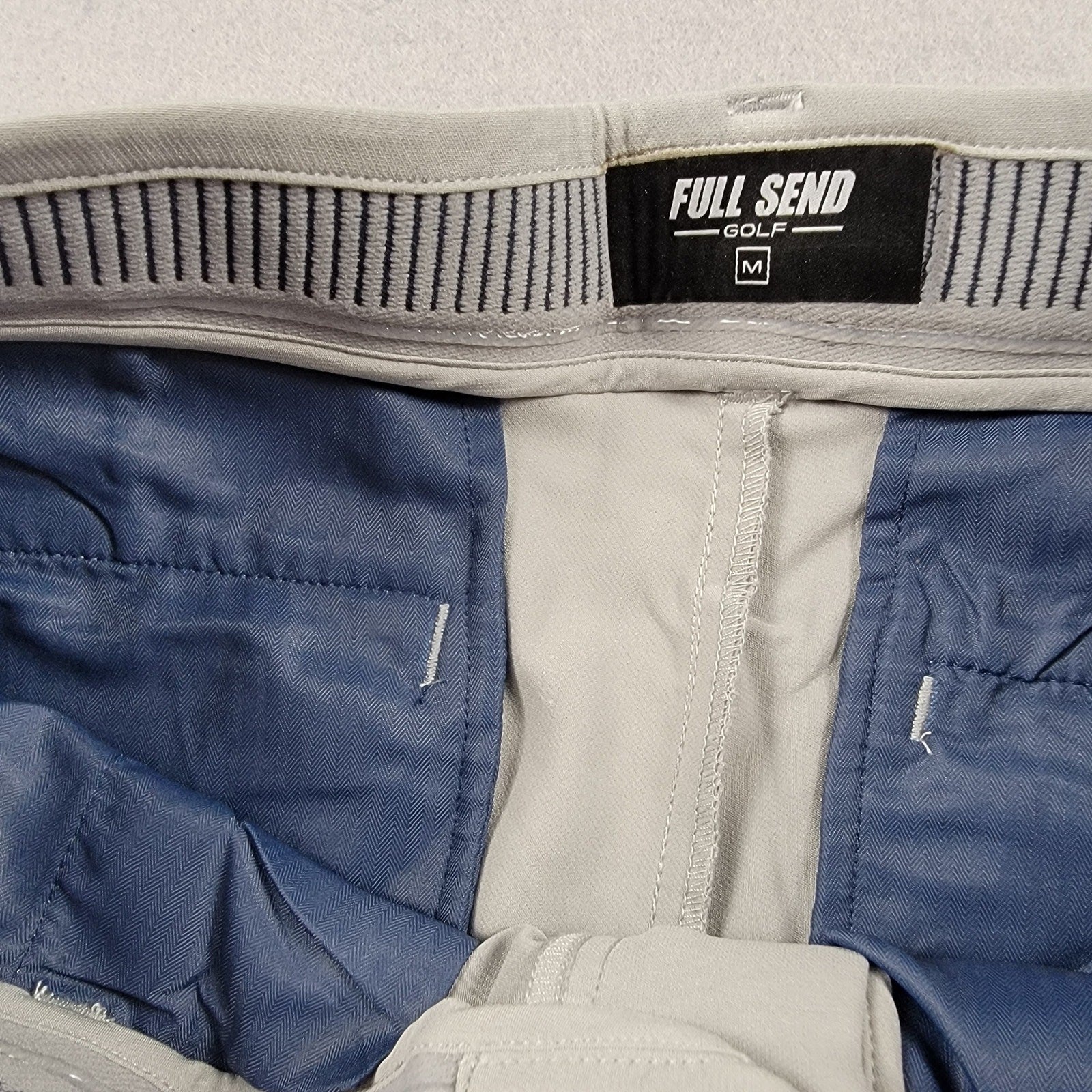 Full Send Nelk Boys Cement Color Golf Pants Size Medium New4