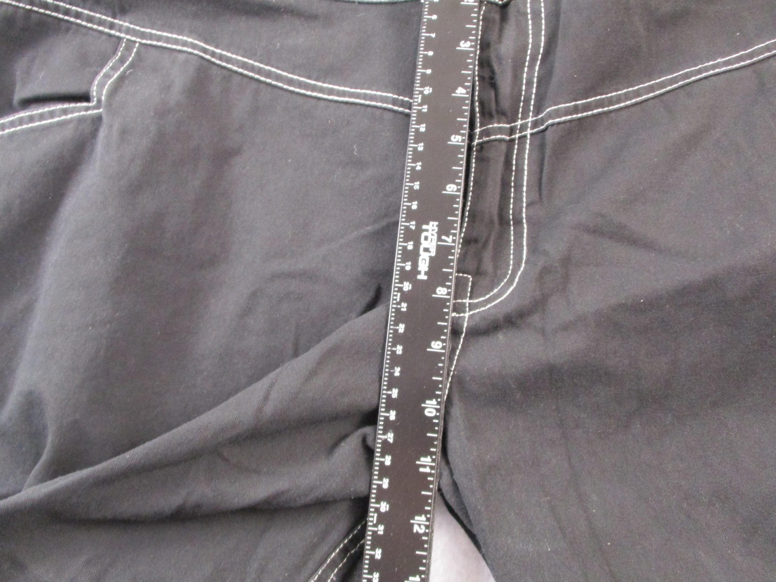 Poster Grl Pants Womens 3X Black Capri Wide Leg Cargo Zip Pockets Twill 14309