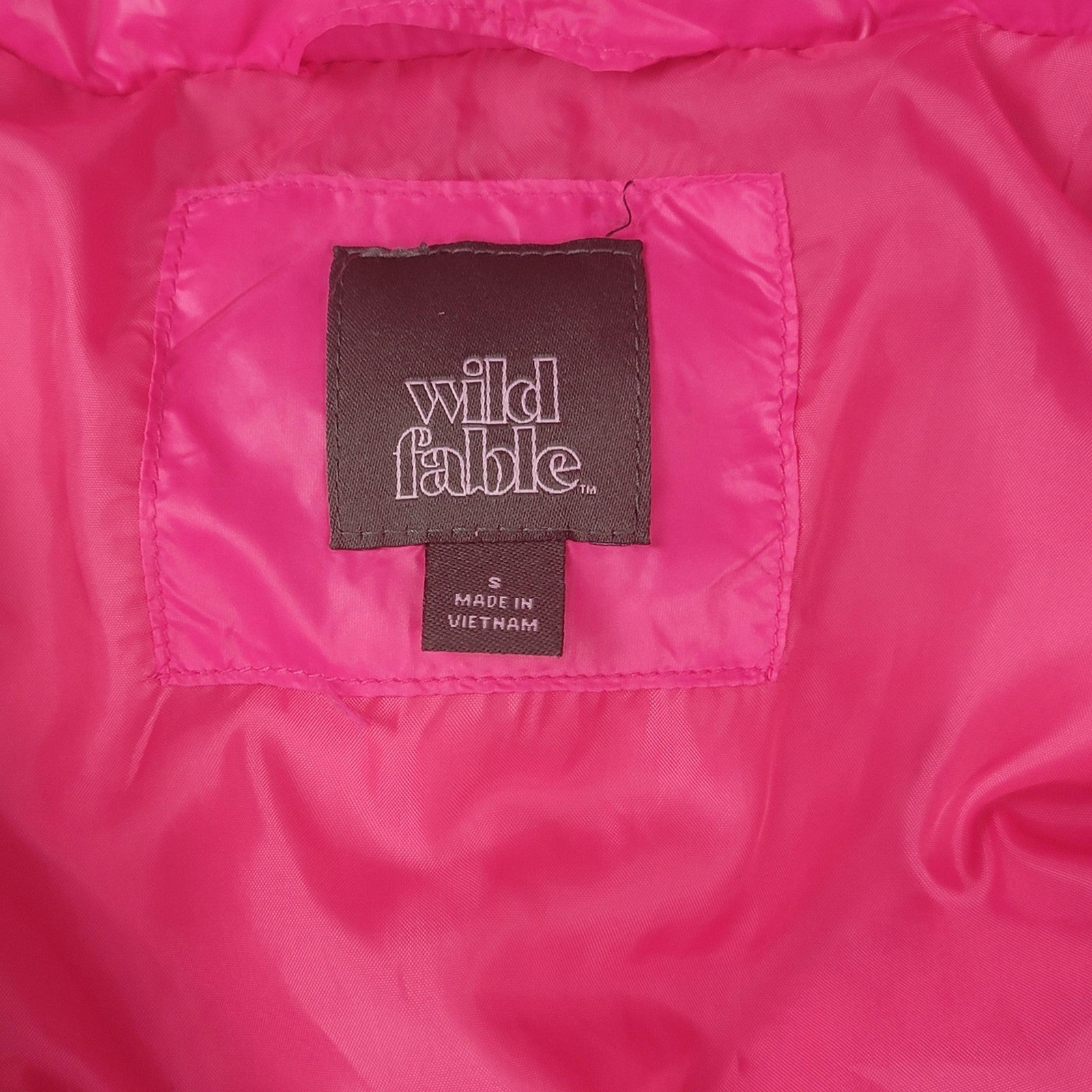 Wild Fable Puffer Jacket Womens Small Insulated Quilted Recycled Polyester2