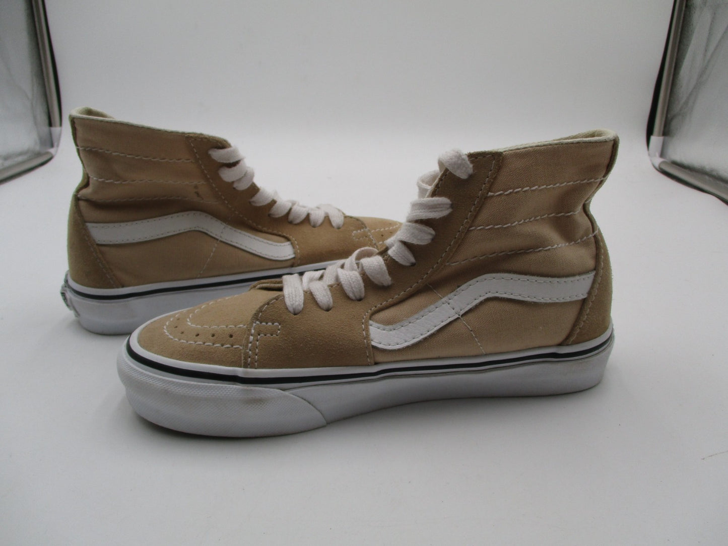 Vans Sk8-Hi Tan Khaki Suede Canvas High Top Women's 6 Men's 4.5 Pre-Owned4
