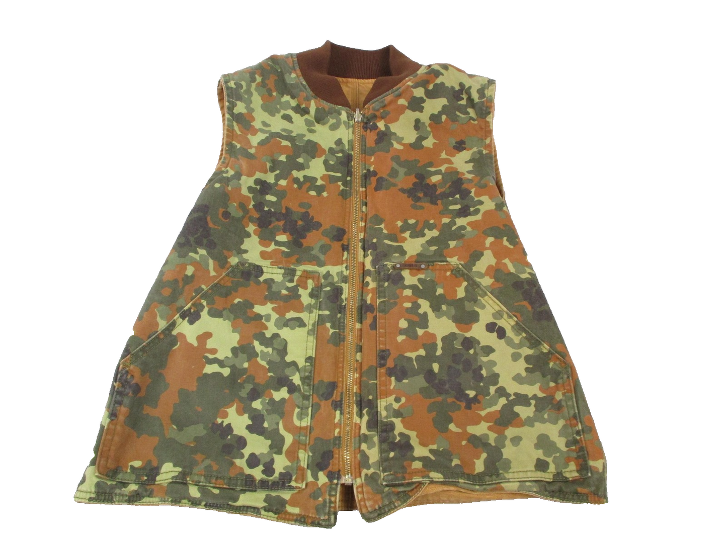 Cult of Individuality Vest Mens Medium Tan/Camo Canvas Reversible