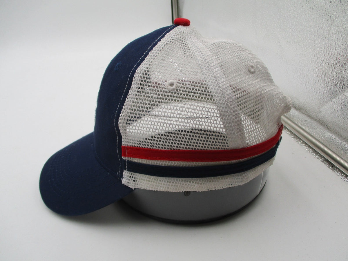 Atlanta Braves Hat Cap Snap Back One Size Blue MLB Baseball Mens Mesh Trucker3