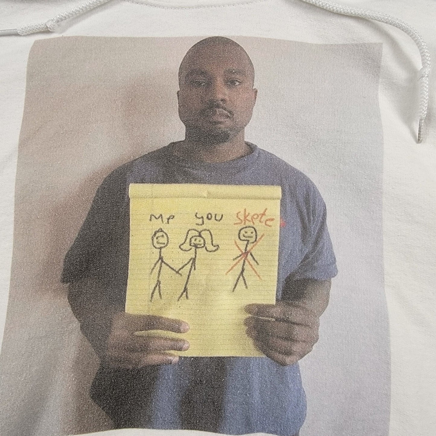 Kanye Me You and Skete White Hoodie Sz M