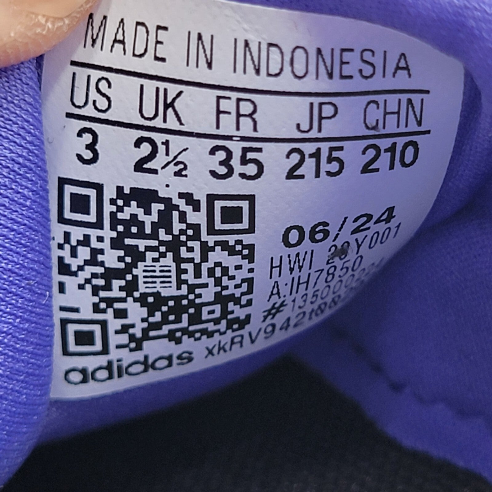 Adidas Kids Sz 3 Lite Racer Adapt 7 Running Slip On Tie Dye Blue Purple Sneaker7