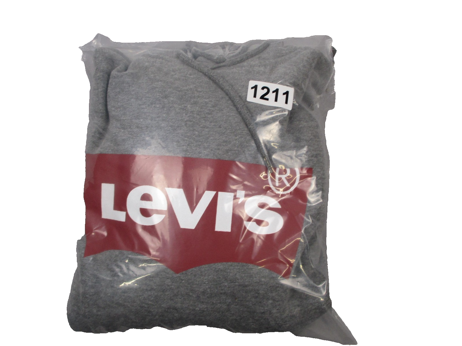 Levi's Hoodie Mens Large Gray Batwing Logo Pullover Kangaroo Pocket