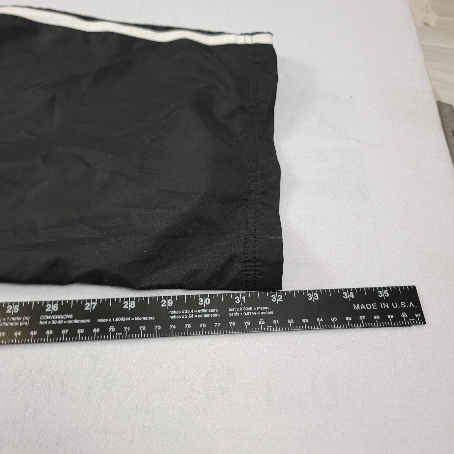 Adidas Track Pants Men 2XL Black White Mesh Lined Woven Athletic Drawstring 11756