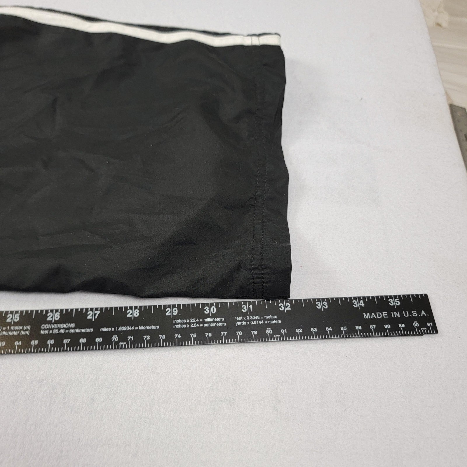 Adidas Track Pants Men 2XL Black White Mesh Lined Woven Athletic Drawstring 11756