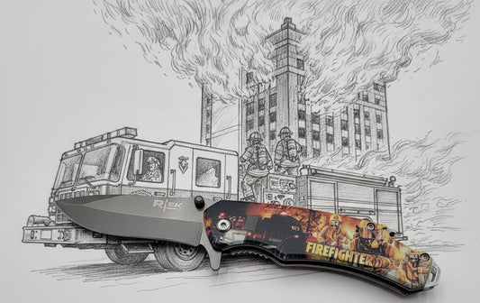 Firefighter Edition 4.5" Pocket Knife with Bottle Opener0